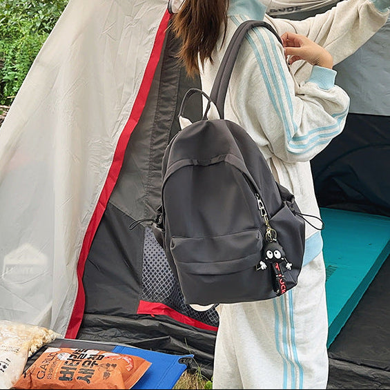 Women 2026 Solid Color Backpack, Large Capacity Casual Student Travel Bag