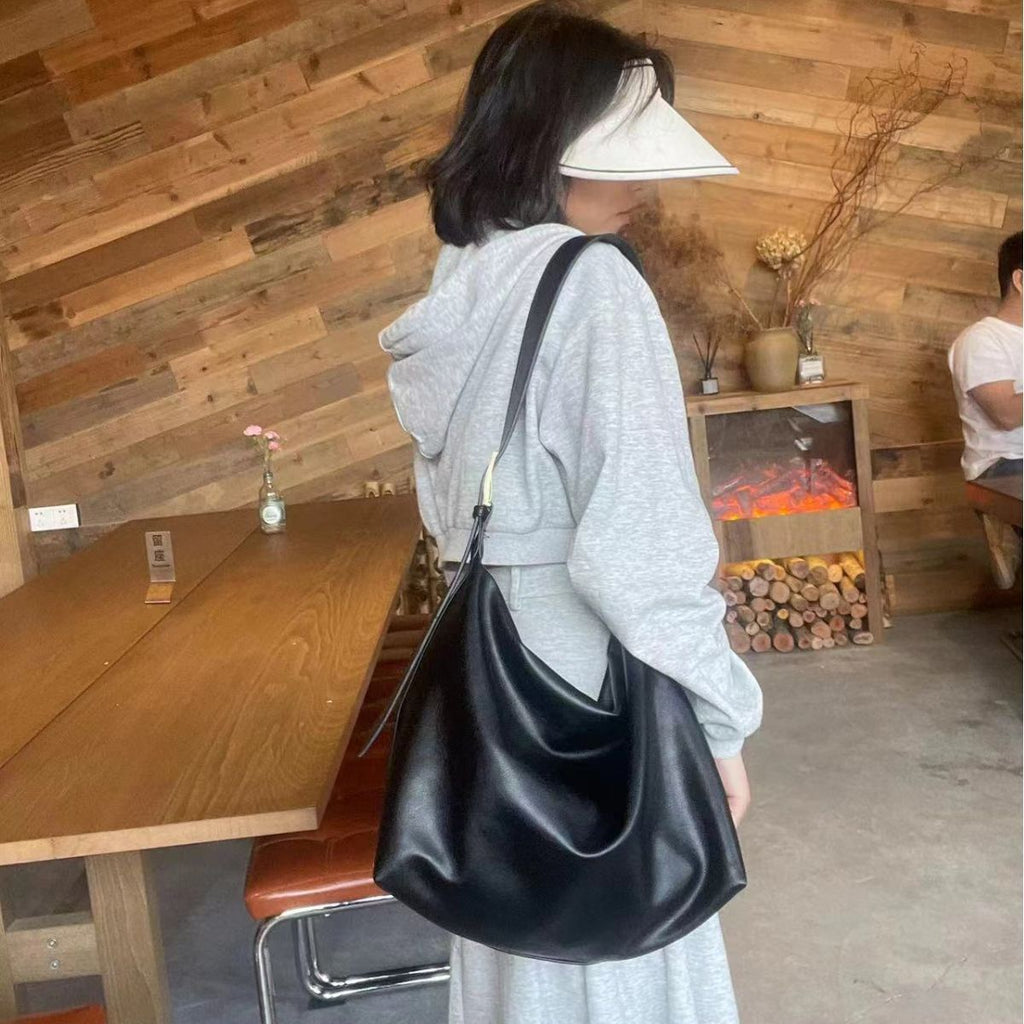 Soft PU Oversized Slouchy Hobo Bag Shoulder Tote with Adjustable Strap