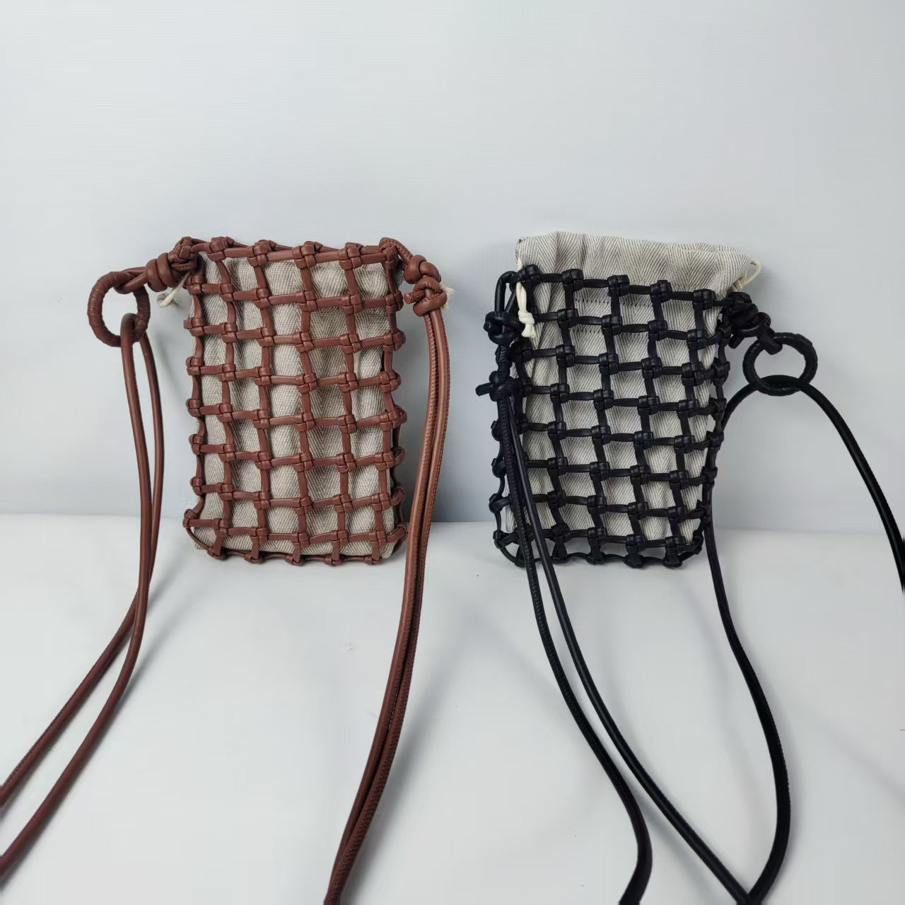Boho Mini Handwoven Net Crossbody Bag