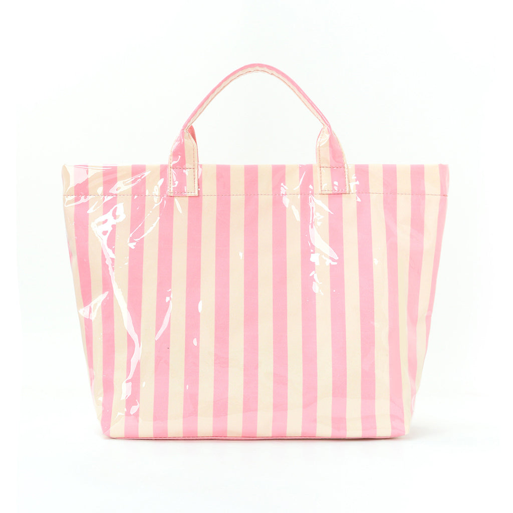 Striped Lightweight Large Capacity Travel Shoulder Tote Bag