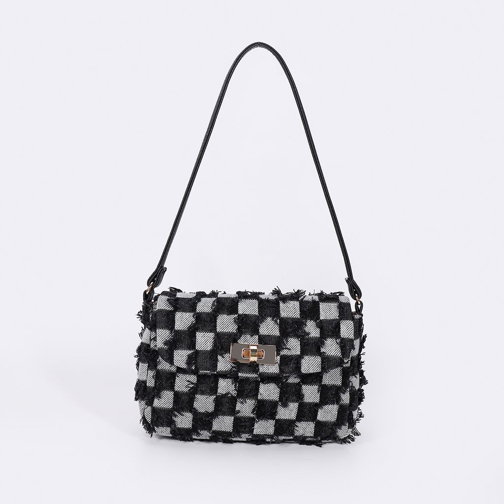 Women Tie-Dye Denim Bucket Bag, Niche Versatile Crossbody Bag