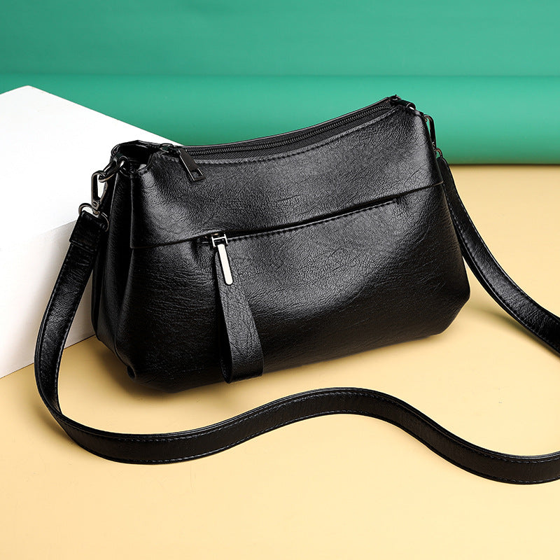 Soft PU Leather Lightweight Shoulder Crossbody Bag