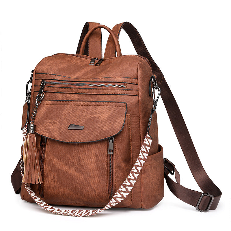 Women Spring Trendy PU Multifunctional Backpack
