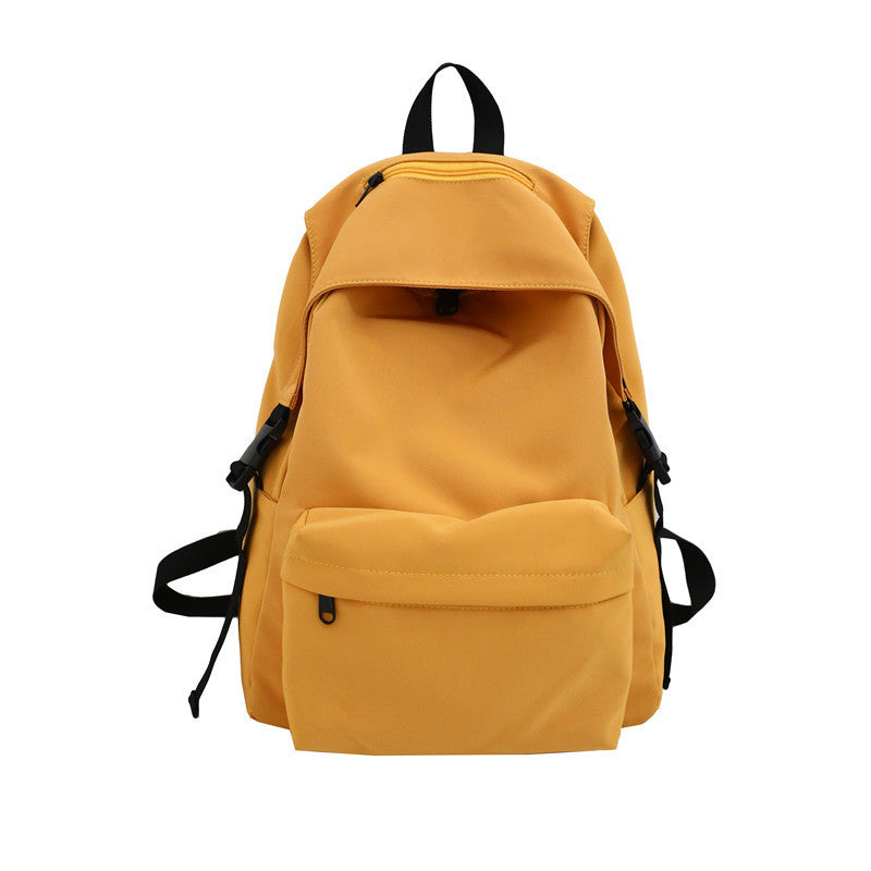 Solid Color Nylon Lightweight School Backpack