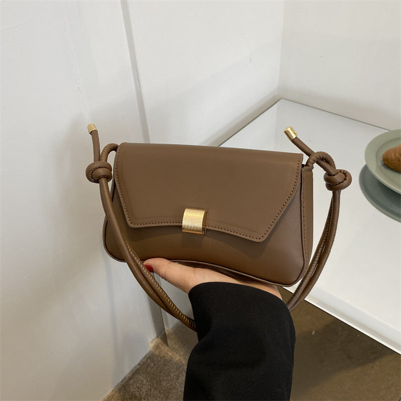 Minimalist Flap Adjustable Knotted Strap Shoulder Bag