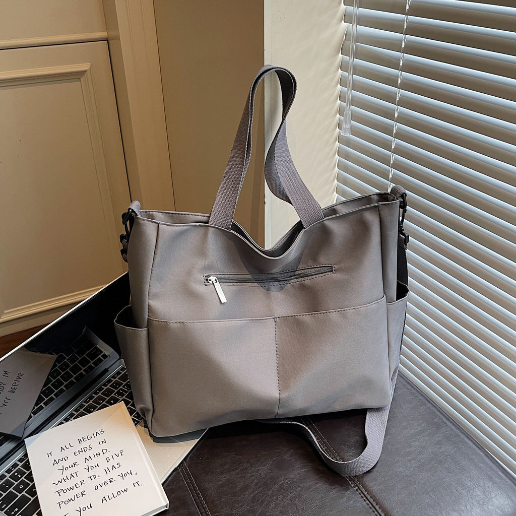 Lightweight Multi-Pocket Convertible Shoulder Tote Bag