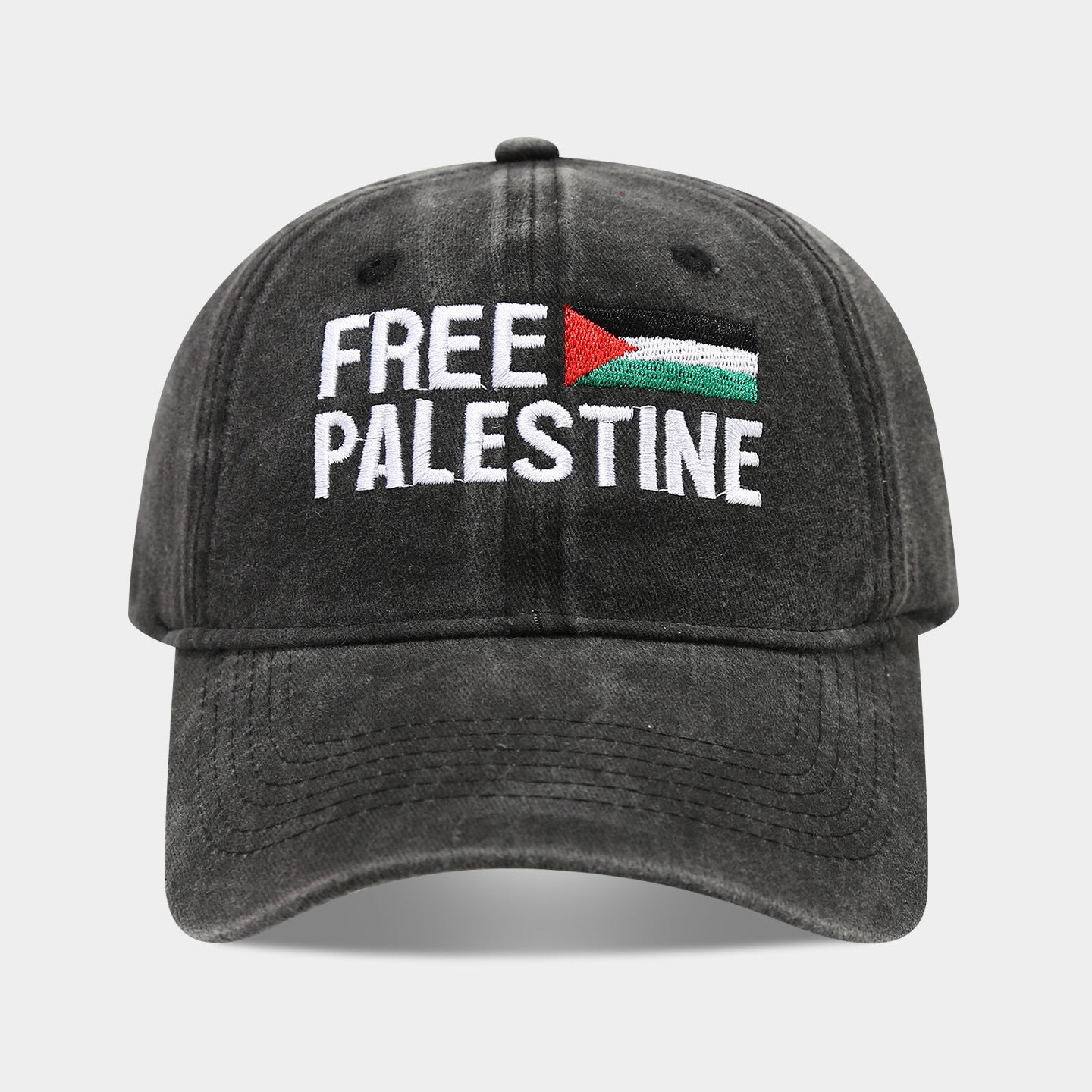 World Cup Flag Embroidered Black Baseball Cap