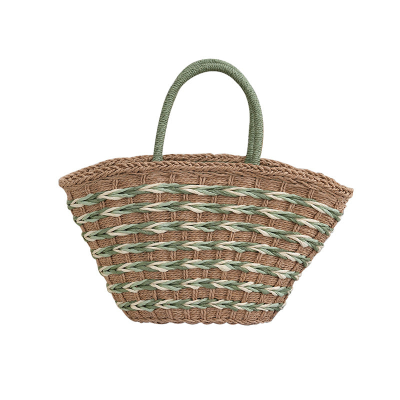 Versatile Paper Rope Woven Straw Shopping Bag