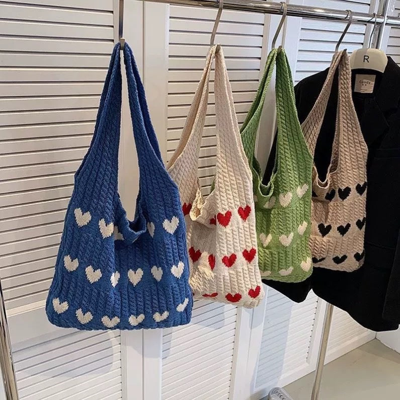Women Yarn 2026 New Hand Knit Underarm Unique Shoulder Commute Tote Bag