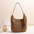 Manufacturer Wholesale Versatile Single Shoulder Hollow Straw Bag New Casual Tassel Woven Bag Seaside Resort Style Beach Bag