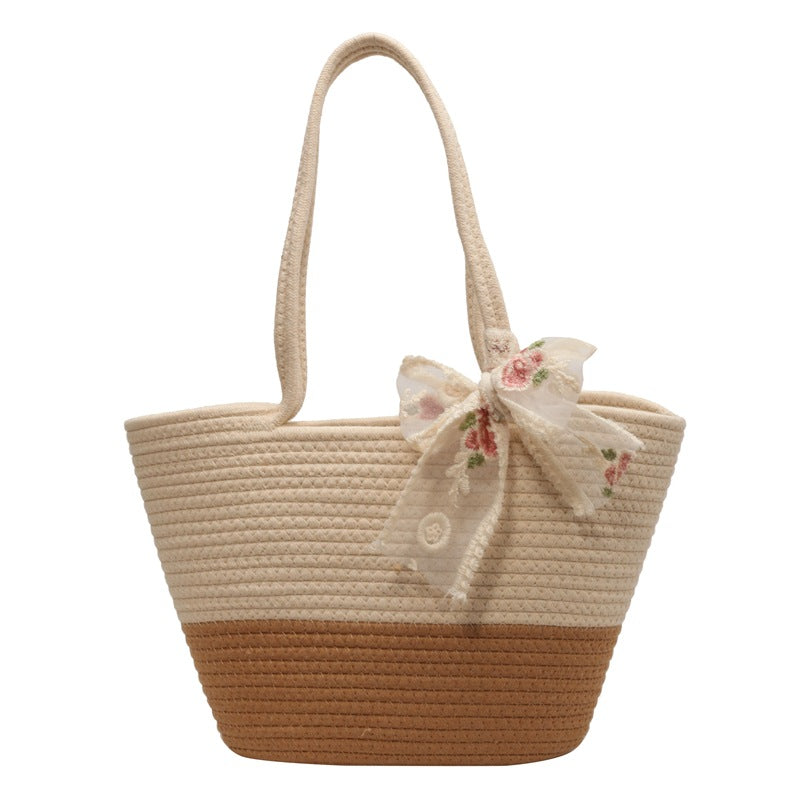 Women Woven Crossbody Shoulder Tote Beach Bag