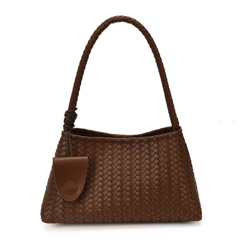 Vintage Woven PU Leather Shoulder Bag