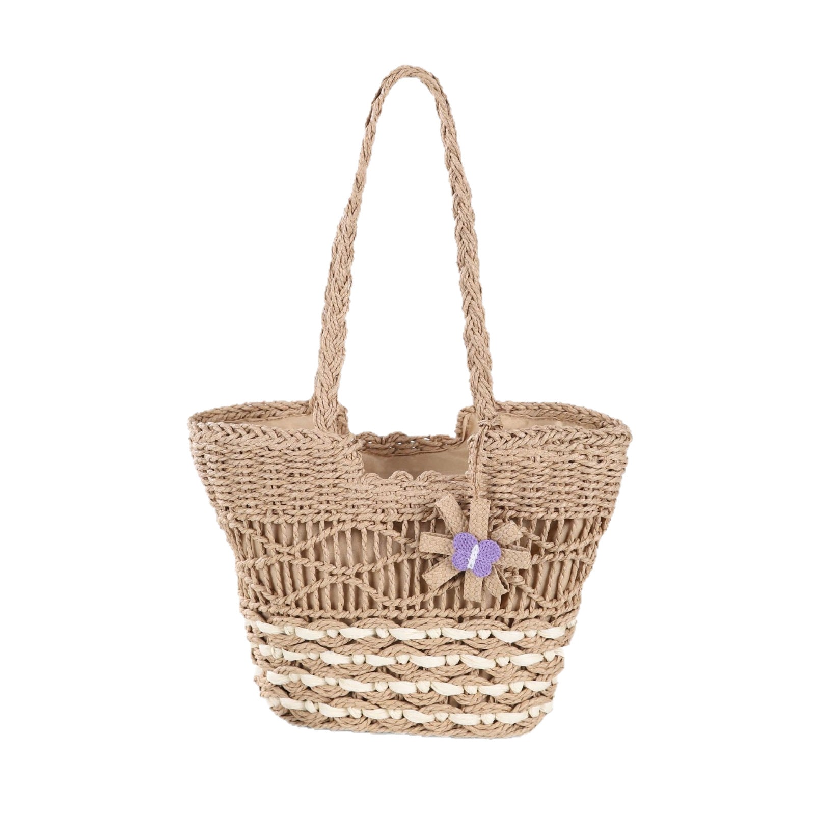 Boho Floral Handwoven Crochet Tote Bag