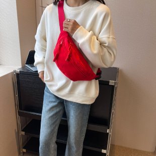 Women Canvas Crossbody Chest Casual Summer Trendy Waist Bag
