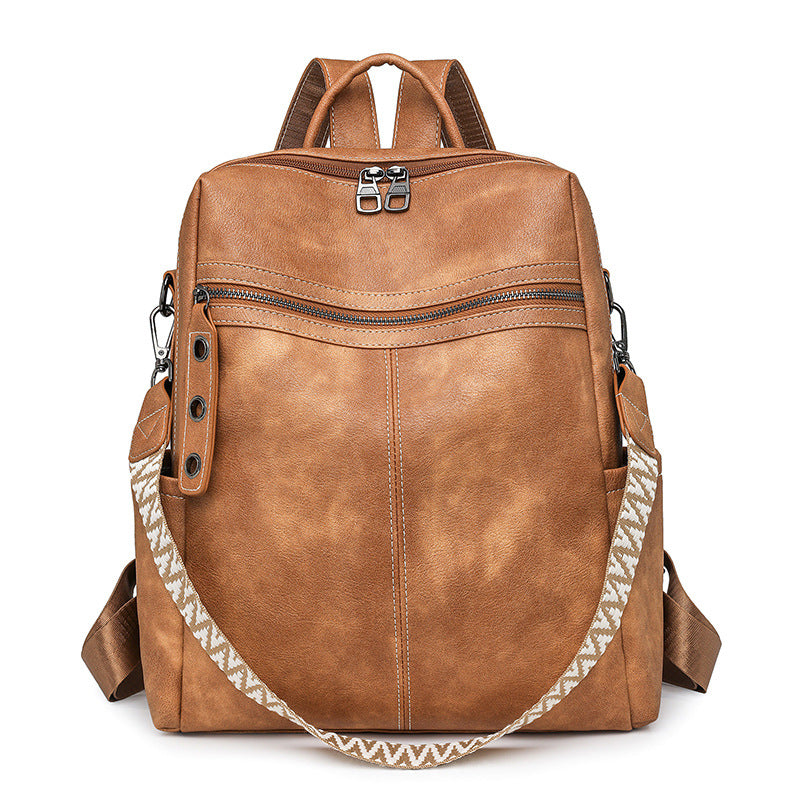 Women PU Large Capacity Crossbody Backpack, Business Commute Shoulder Bag
