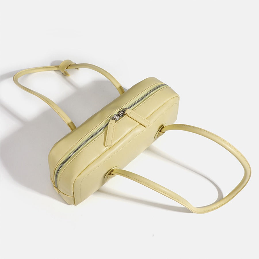 Retro Minimalist Barrel Shoulder Bag Baguette Handbag