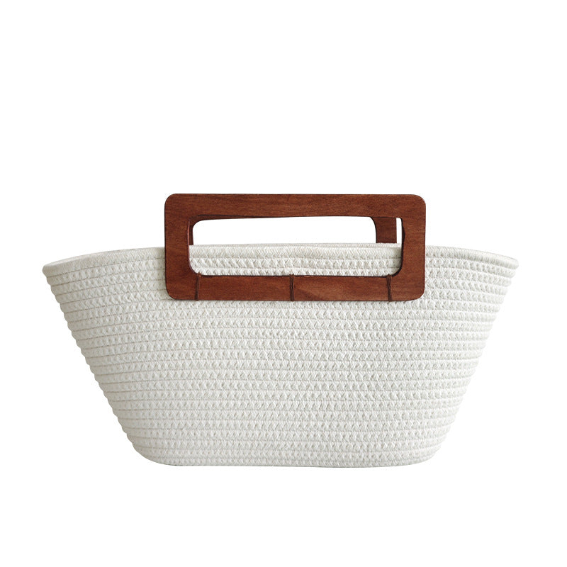 Large Capacity Rattan Retro Woven Tote Bag