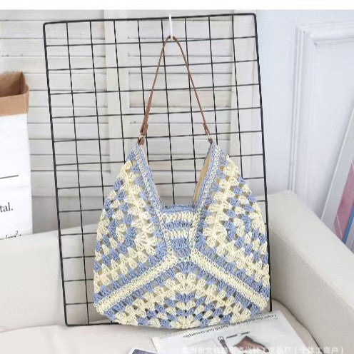 Summer Hollow Woven Straw Versatile Commuter Armpit Bag