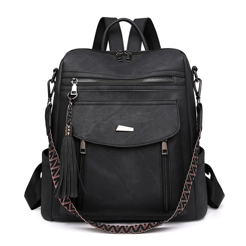 Women PU Casual Multi-Function Backpack, Spring Trend Mommy Bag