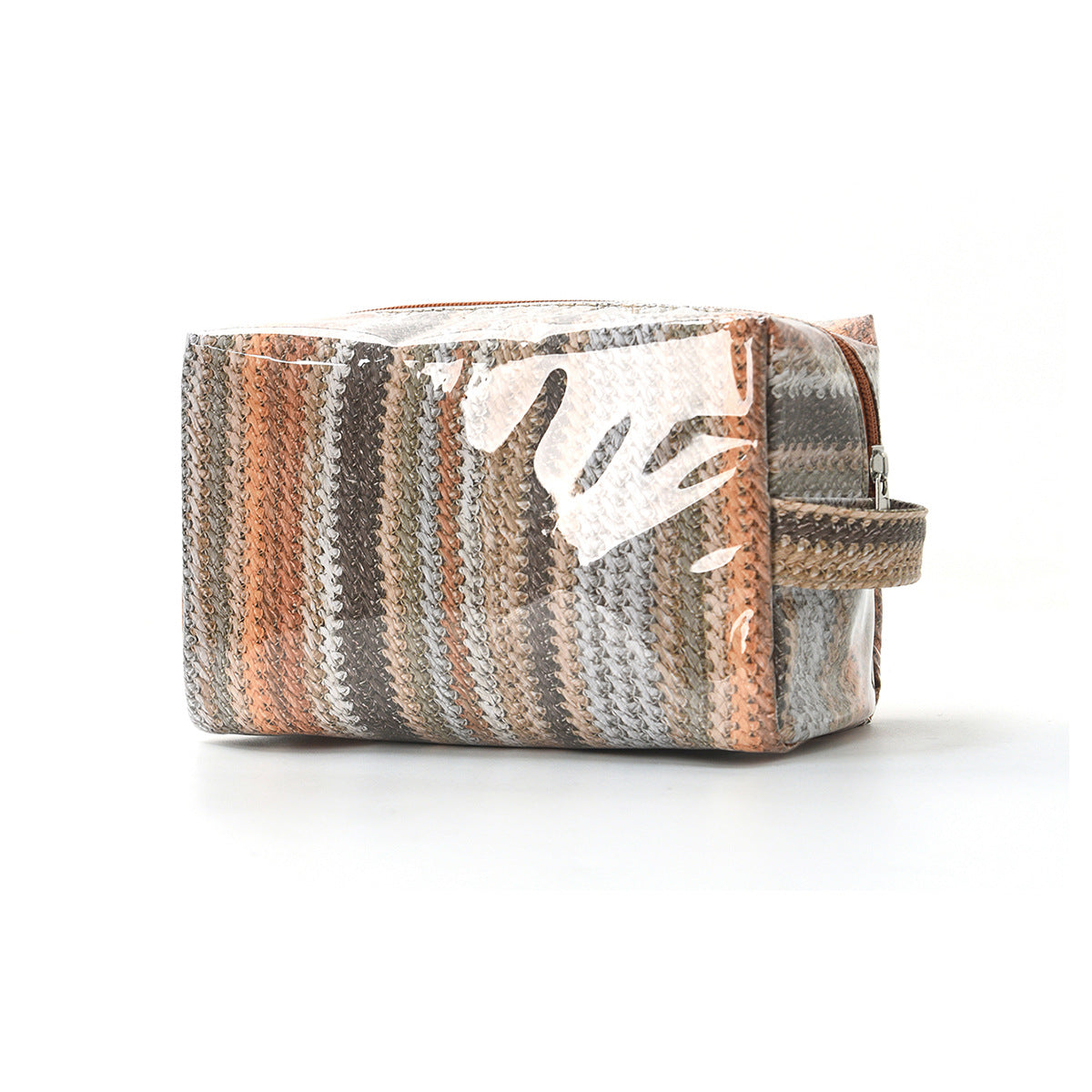 2026 Imitation Straw Waterproof Pvc Cosmetic Bag Large Capacity Cosmetic Storage Bag Wash Bag Bright Fabric Cosmetic Bag