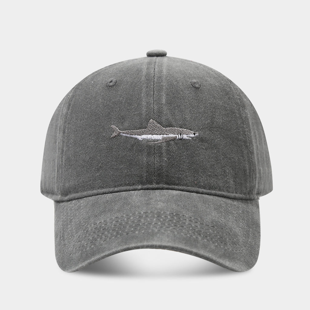 Washed Shark Retro Style Baseball Cap
