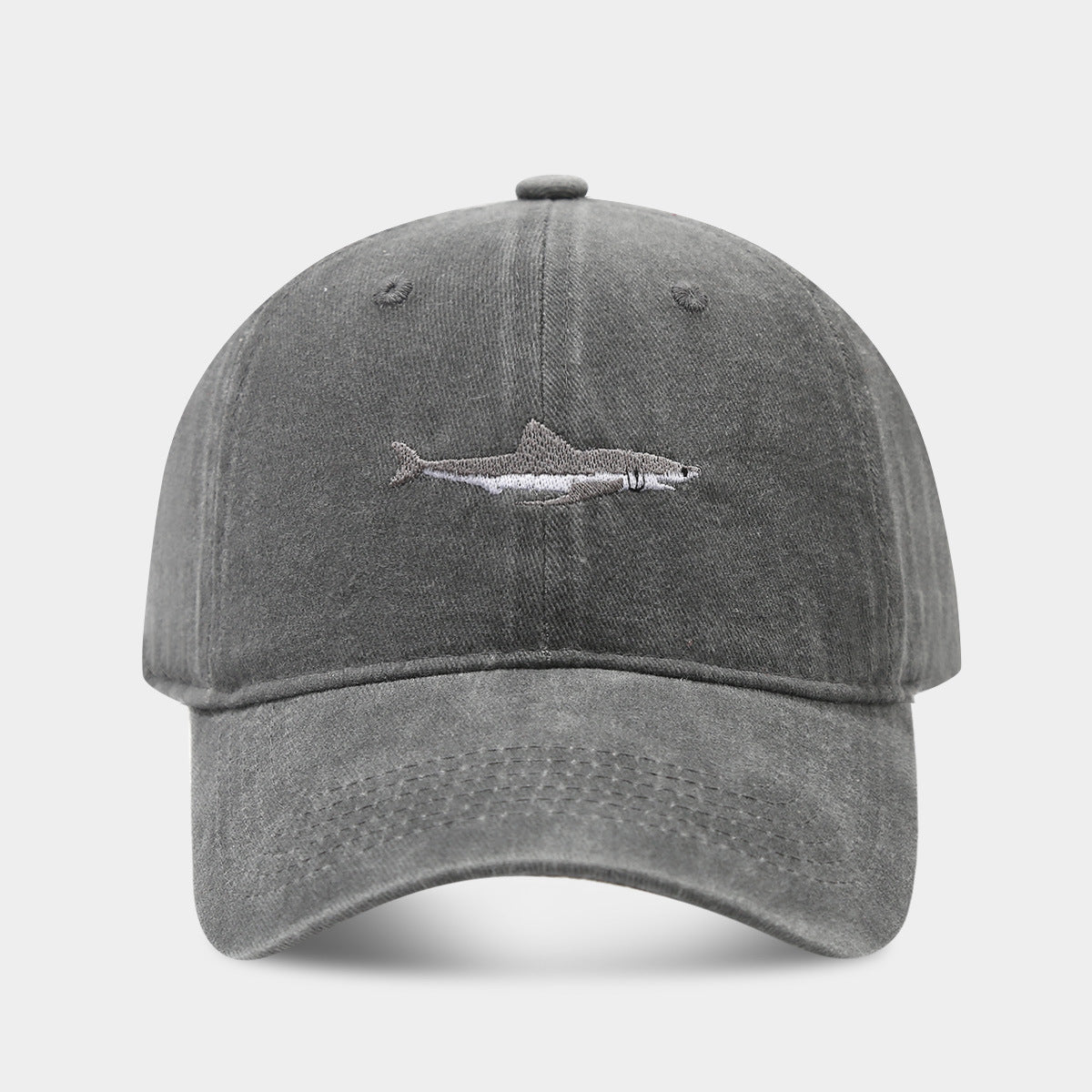 Washed Shark Retro Style Baseball Cap