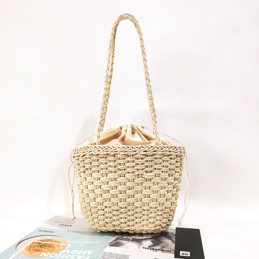 Straw Rattan Woven Beach Vacation Shoulder Bag