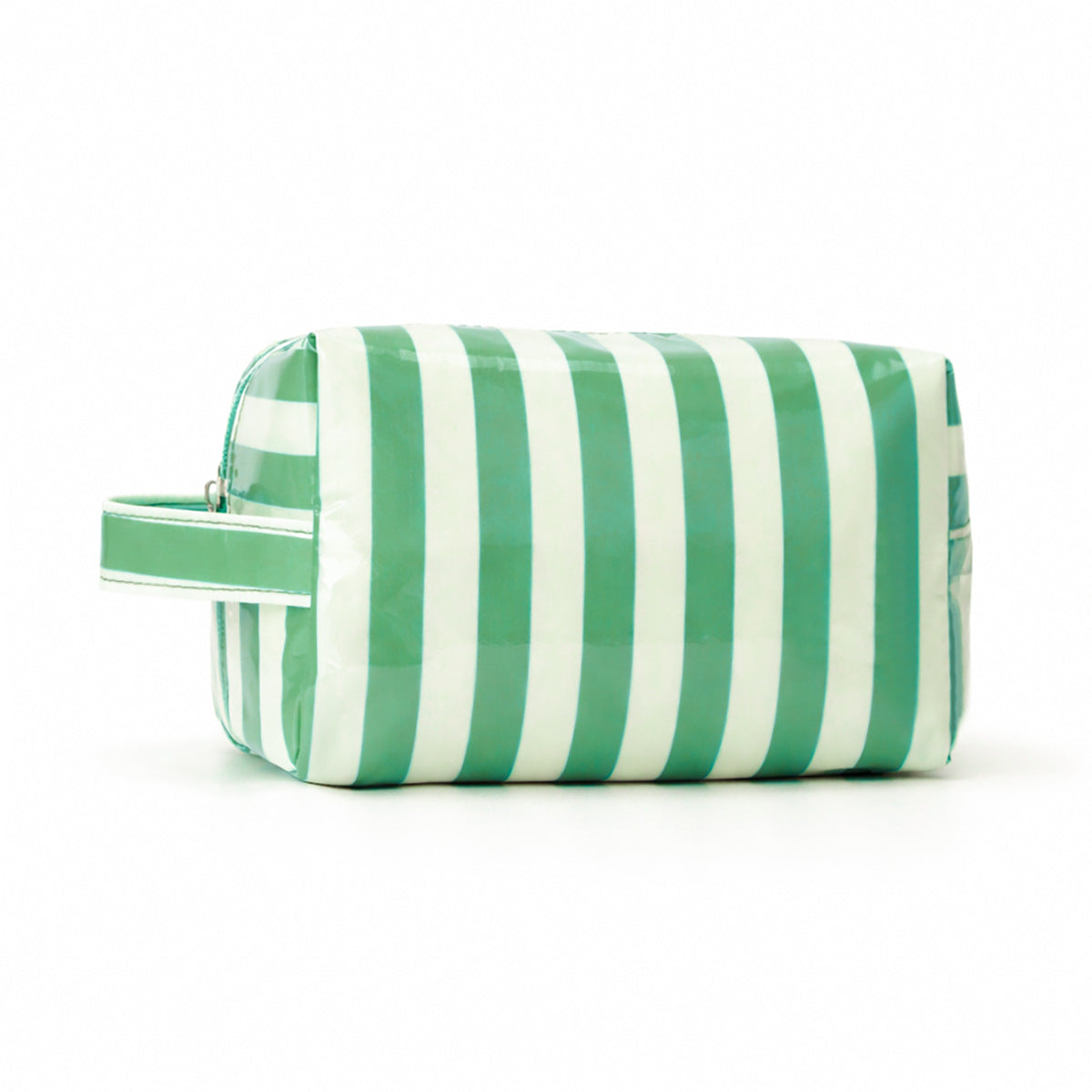 Large-Capacity Striped Travel Cosmetic Bag