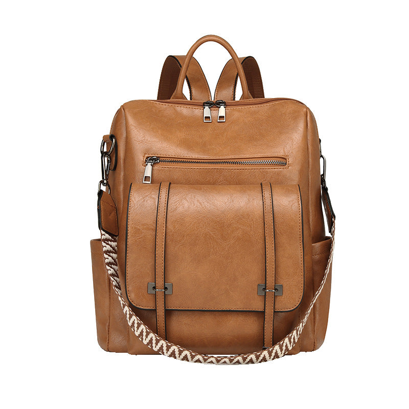 Women Vintage New Premium Soft PU Convertible Shoulder Large Commute Backpack