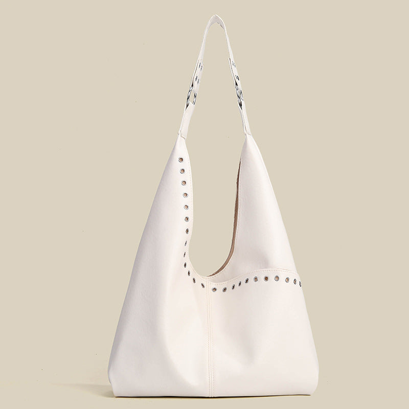 Studded Slouchy Hobo Everyday Tote Shoulder Bag