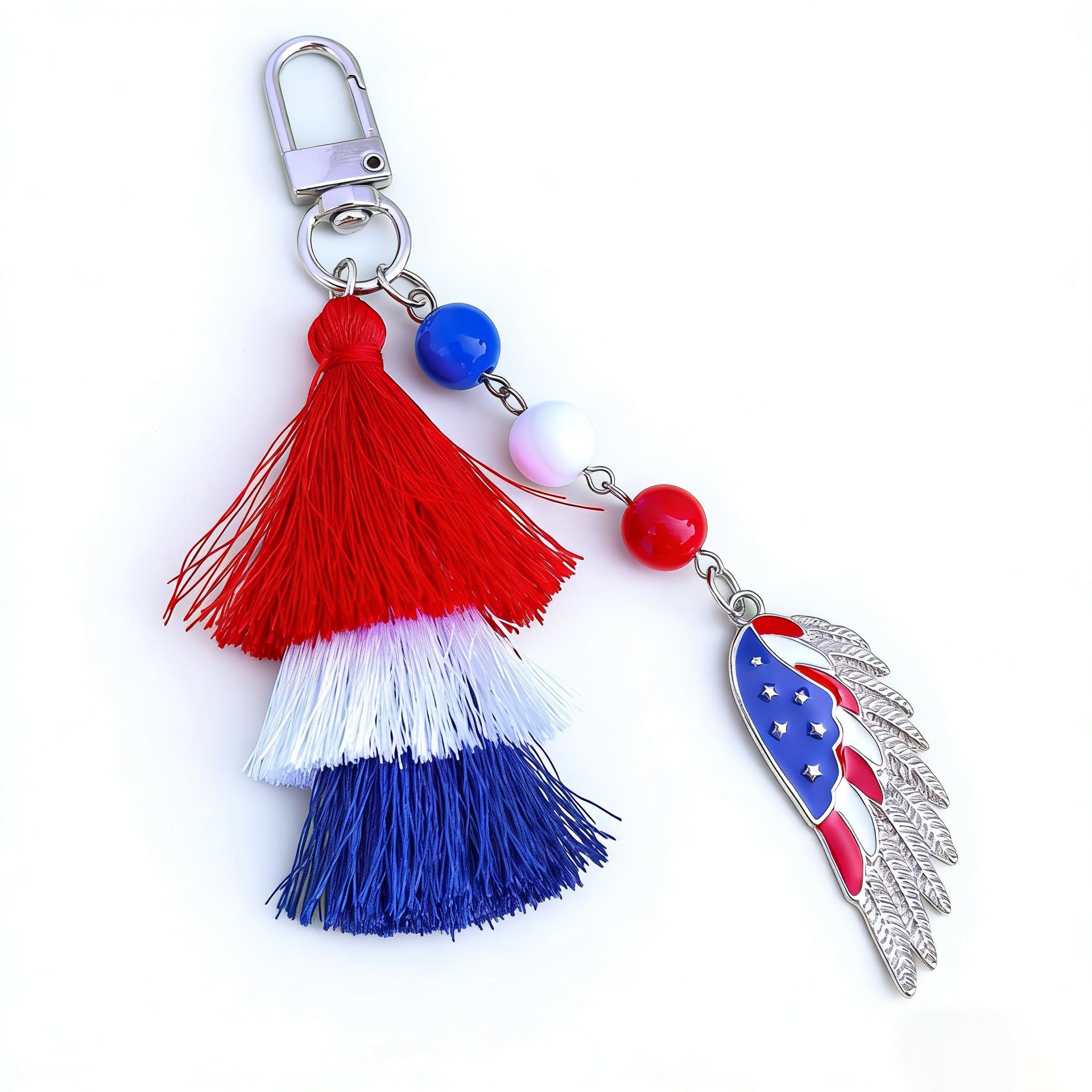American Independence Day Alloy Love Star Keychain