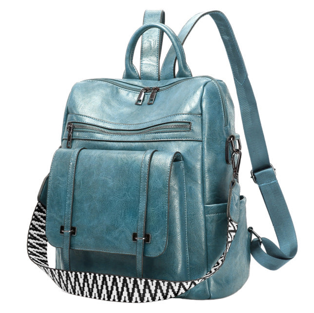 Women Vintage New Premium Soft PU Convertible Shoulder Large Commute Backpack