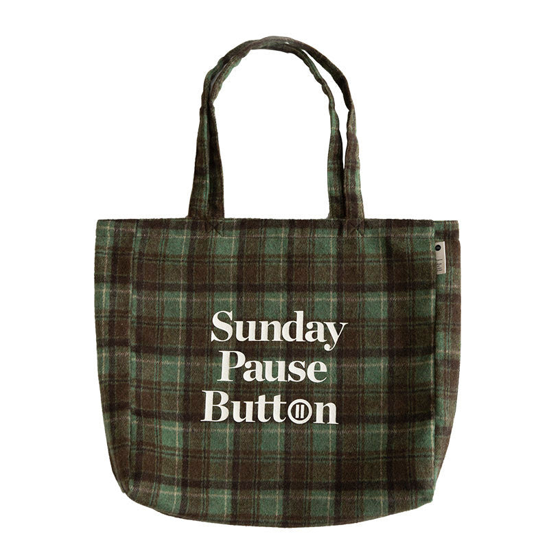 Plaid Tote Bag