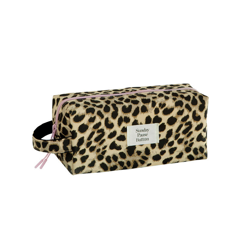 Travel Leopard Print Makeup Bag
