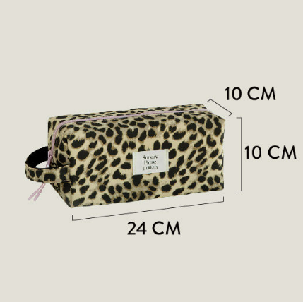 Travel Leopard Print Makeup Bag