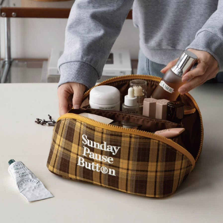 Plaid Makeup Bag