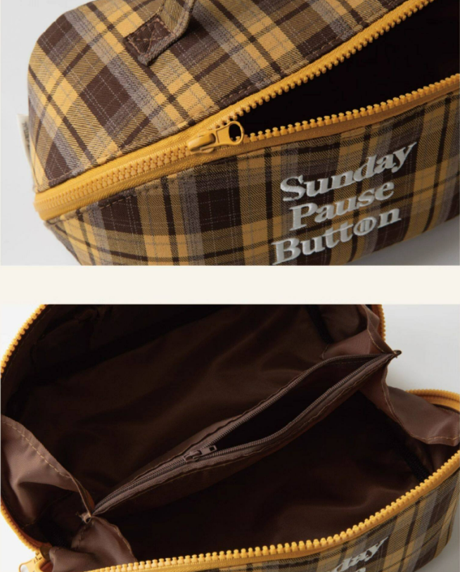 Plaid Makeup Bag