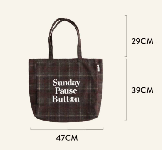 Plaid Tote Bag