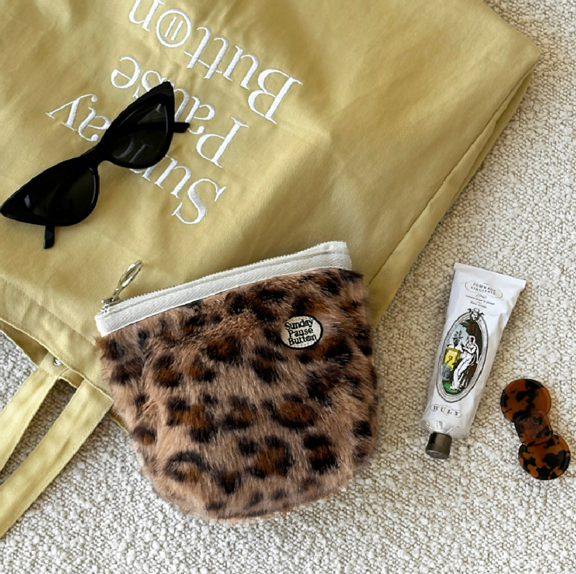 Fur-covered Makeup Bag