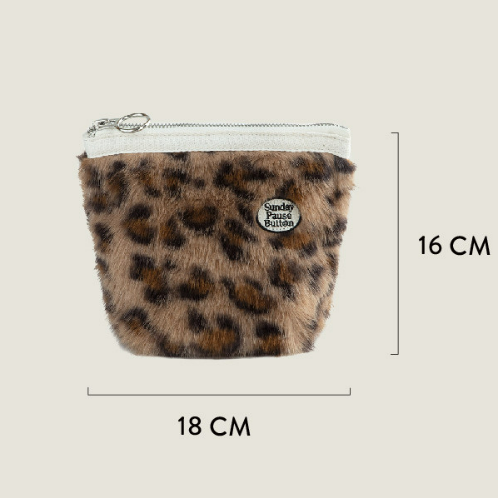 Fur-covered Makeup Bag