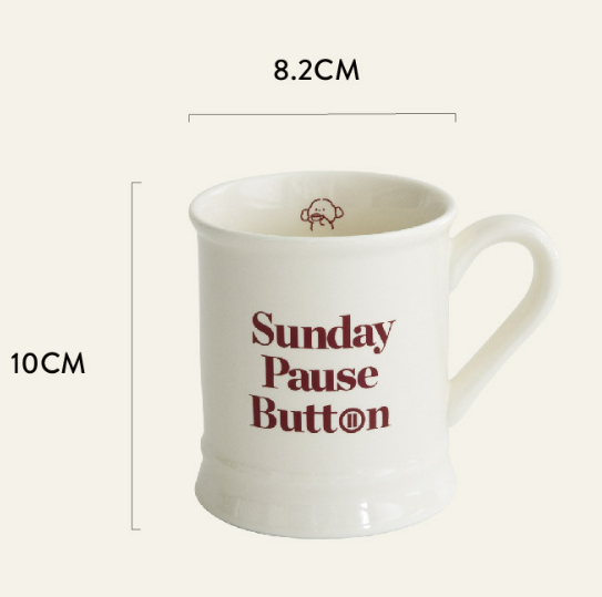 Letter Print Mugs Cup