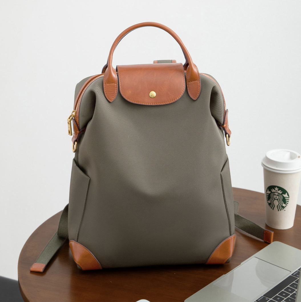 Waterproof Nylon Convertible Travel Backpack Purse
