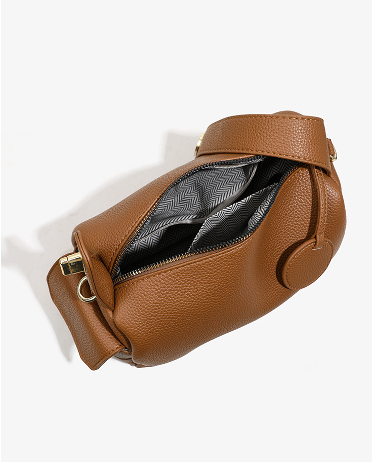Soft PU Leather Top Handle Crossbody Bag