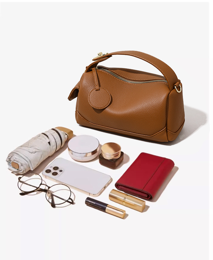 Soft PU Leather Top Handle Crossbody Bag