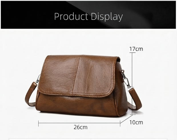 Cross-Border Direct Supply Of Women'S Bags 2026 New Korean Style Trendy Mommy Bag Three-Layer Small Bag Single Shoulder Crossbody Bag Soft Leather Mommy Bag