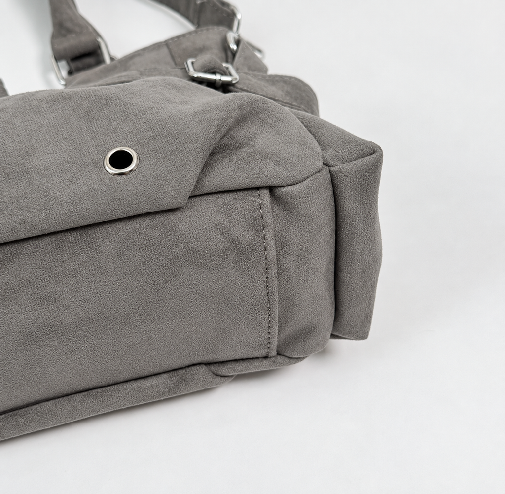 Soft Suede Shoulder Bag with Stylish Stud Details