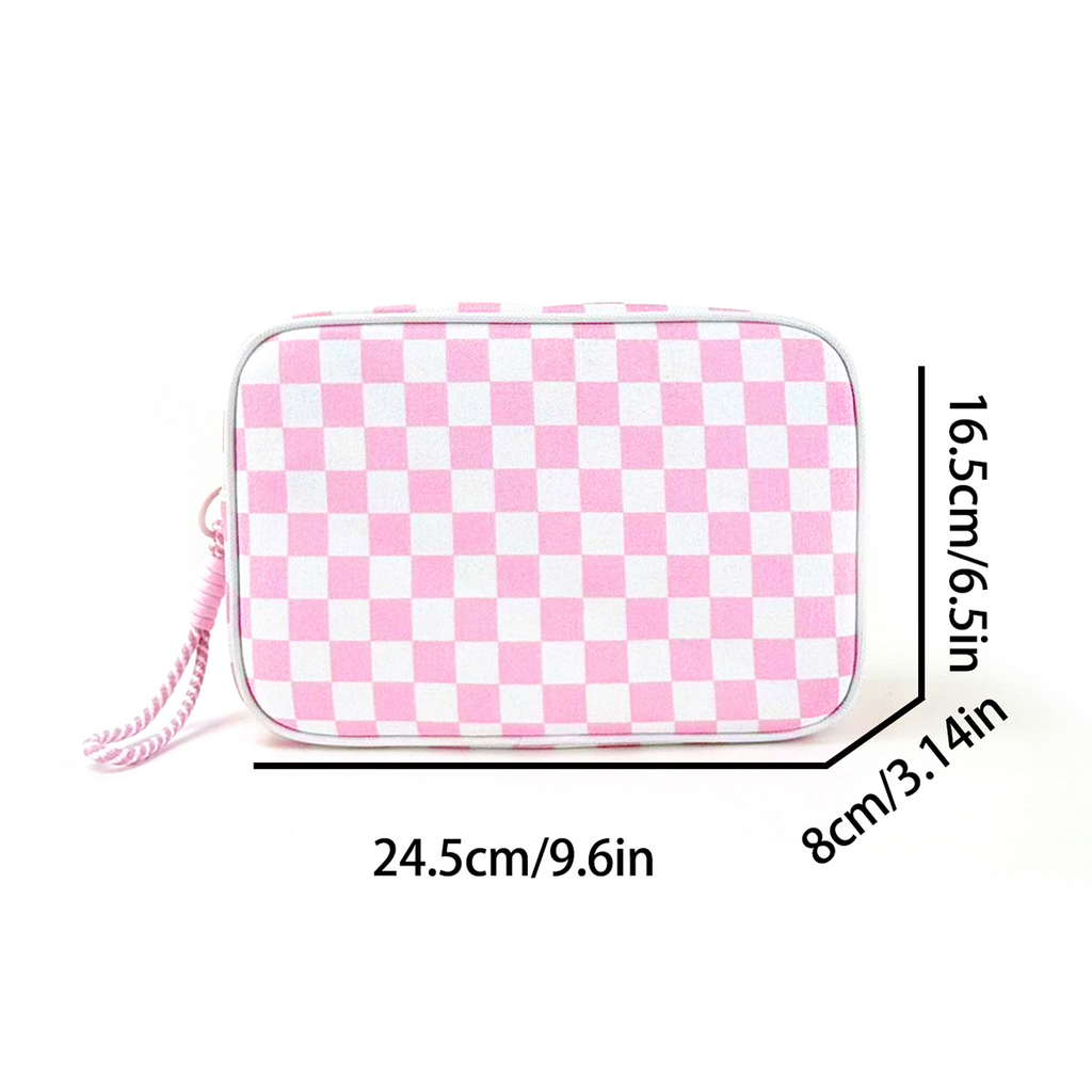 Checkerboard Large-Capacity Waterproof Travel Clutch Bag