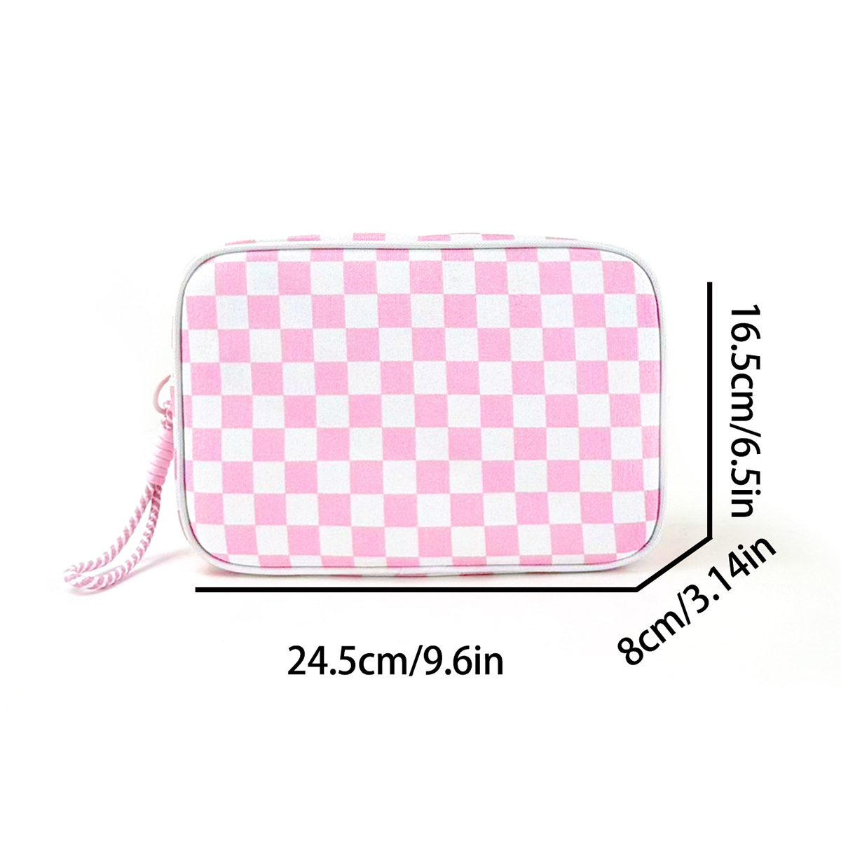 Checkerboard Large-Capacity Waterproof Travel Clutch Bag