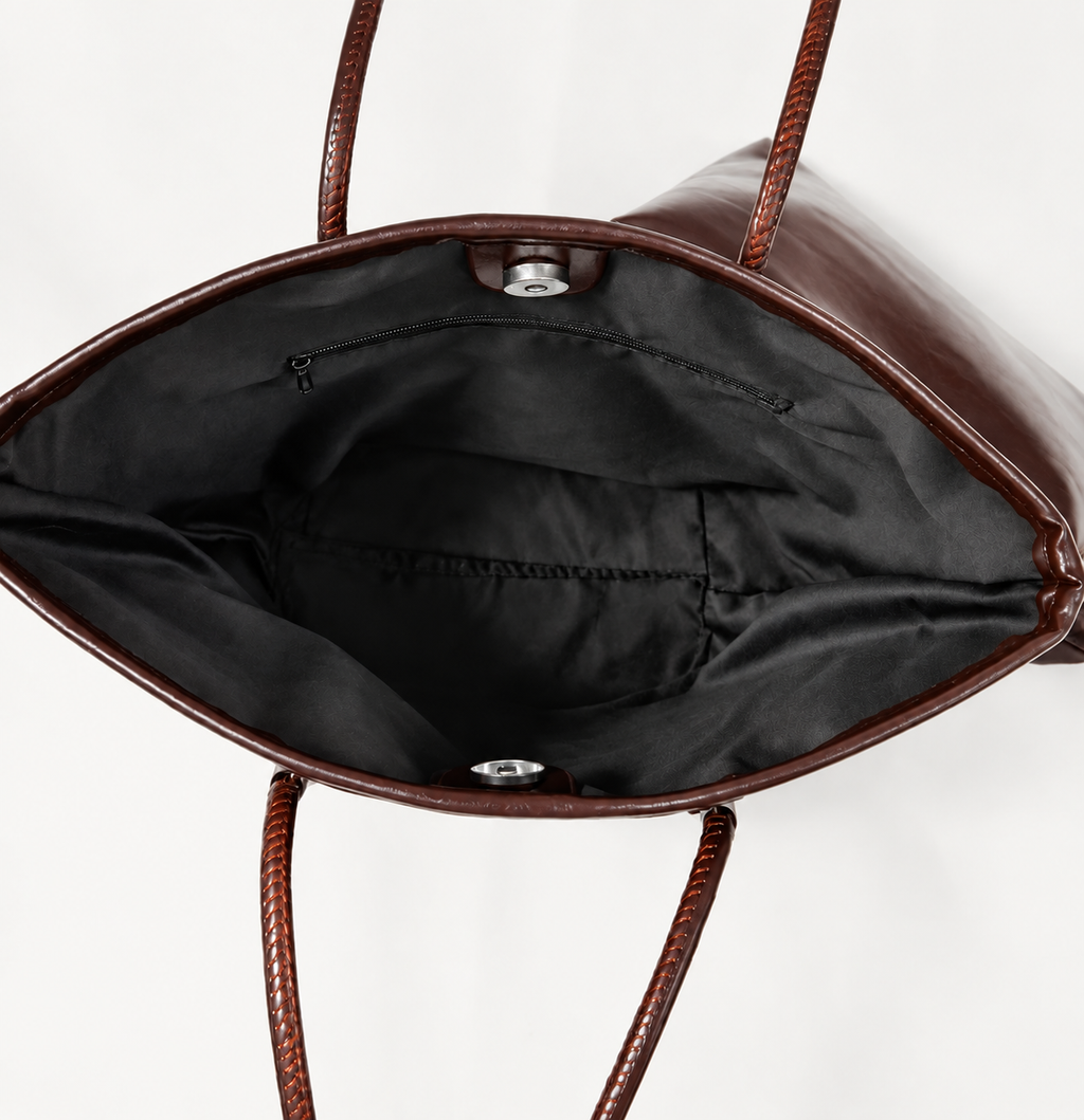 Classic Woven Tote Bag with Minimalist Design