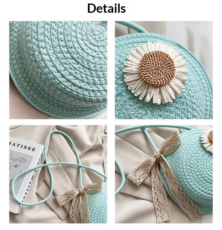 Women 2026 Summer Fashion Unique Straw Woven Crossbody Small Round Bag